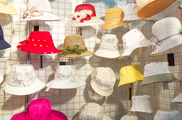 istock Colorful female summer hats 502118109