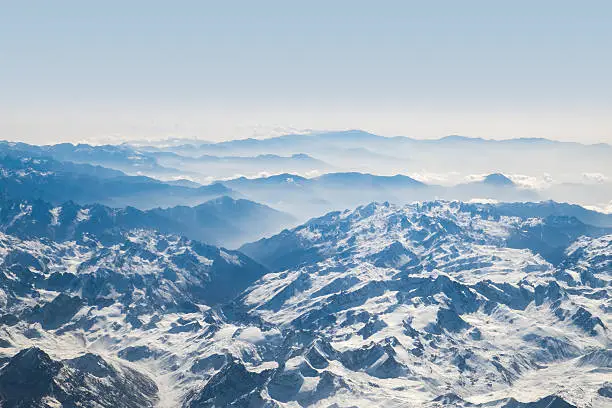Aerial View of Tibet Snow-mountain.