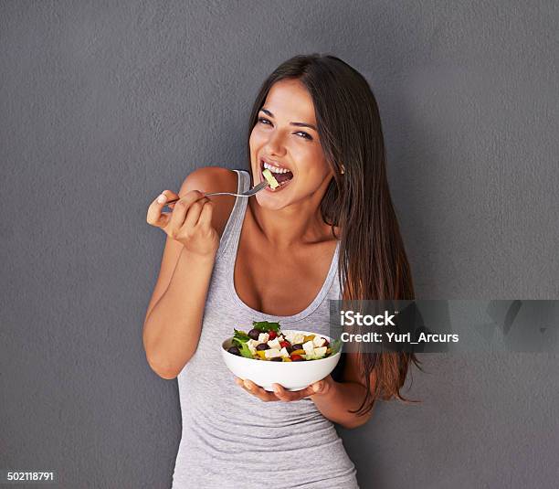 Bites Of Freshness Stock Photo - Download Image Now - Women, One Woman Only, Healthy Eating