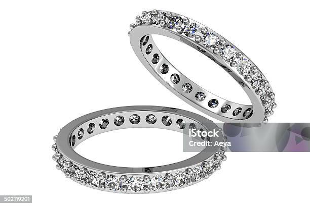 Foto de A Beleza O Anel De Casamento e mais fotos de stock de Anel de Diamante - Anel de Diamante, Fundo Branco, Acessório