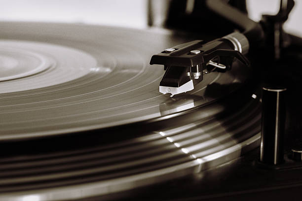 istock Vinyl - vintage record playing 502120434