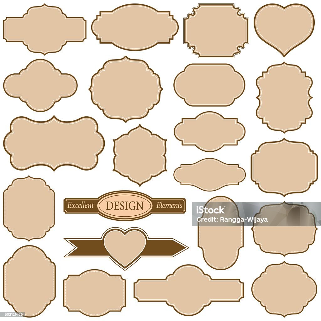 Plain Frames Set Set of plain frames vector illustration. Saved in EPS 8 file. All related elements are grouped separately. Well constructed for easy editing. Includes a large jpeg file (5000x5000). Shape stock vector