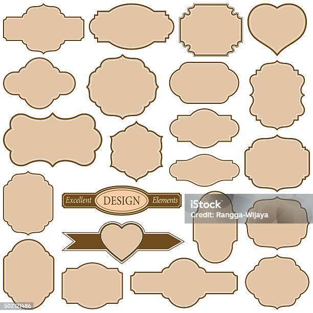 Plain Frames Set Stock Illustration - Download Image Now - Shape, Ellipse, Badge