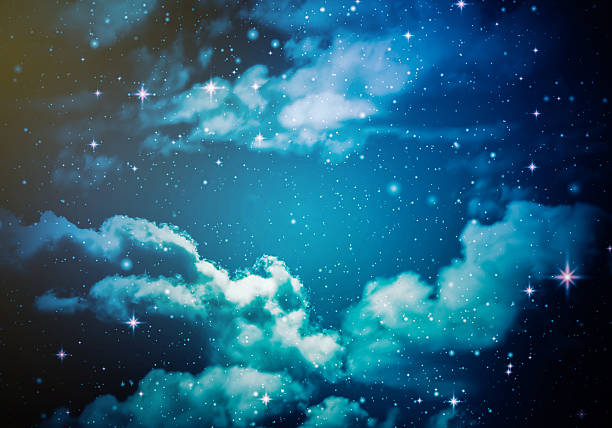 istock night sky with cloud and stars. 502122832