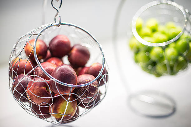 istock Fresh organic nectarines in a basket 502124032