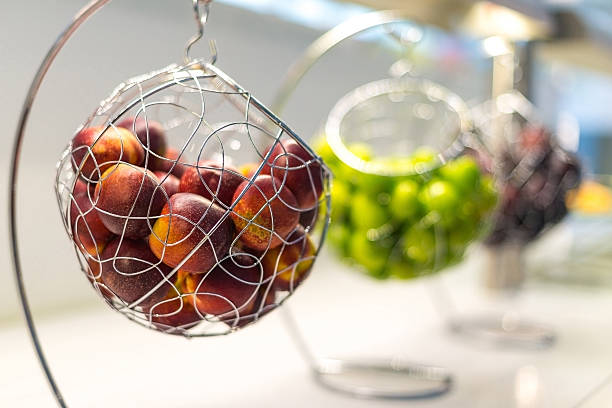 istock Fresh organic nectarines in a basket 502124096