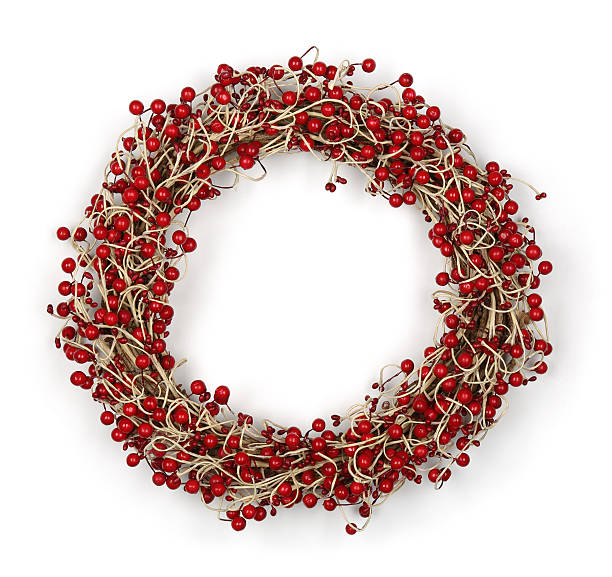 Christmas Wreath Christmas wreath on white background thorn wreath stock pictures, royalty-free photos & images