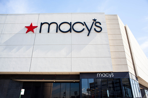 New York City, NY, USA - March 13, 2015: View of Macy's box store in Queens Center Mall. 