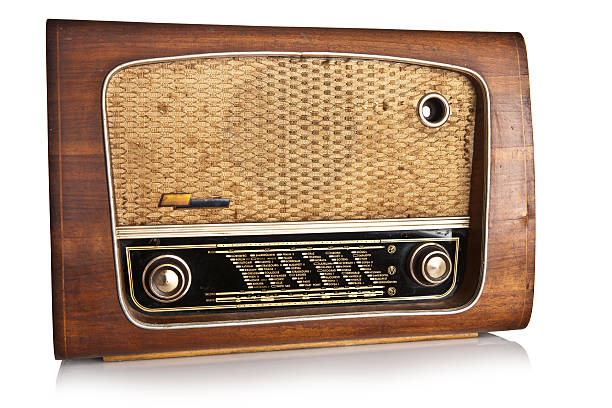 istock Old radio on white background 502129589