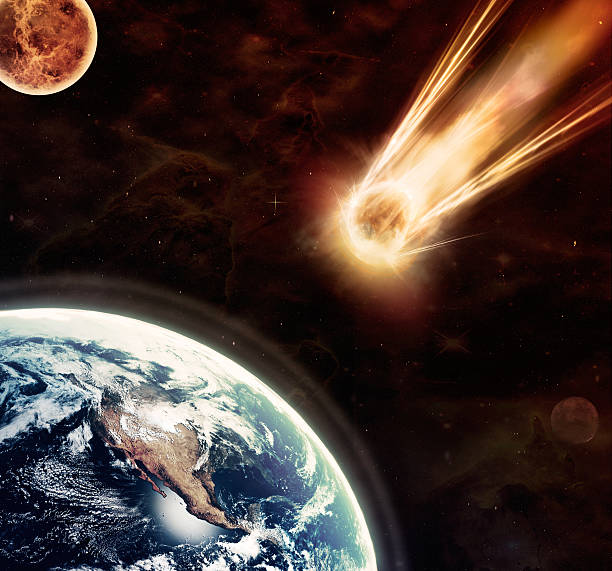 prophecy of the blood moon - asteroit stok fotoğraflar ve resimler