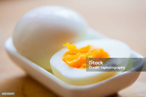 Hard Boiled Egg In A Small Dish Stock Photo - Download Image Now - Appetizer, Boiled, Boiled Egg