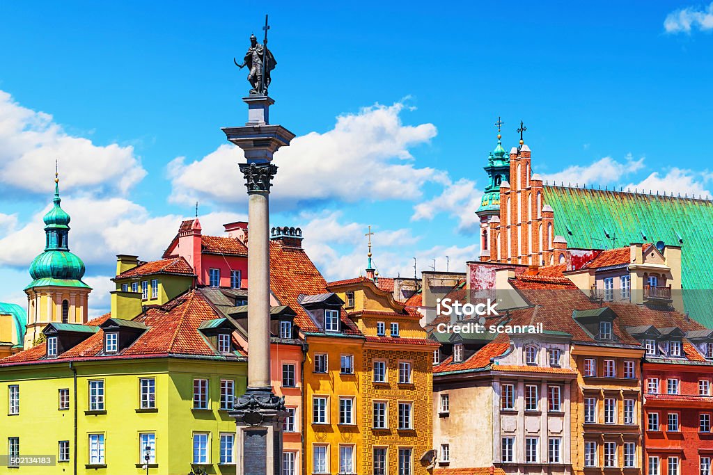 Old Town in Warsaw, Poland Scenic summer view of Castle Square ancient architecture with Sigismund column in the Old Town in Warsaw, Poland. See also: Warsaw Stock Photo