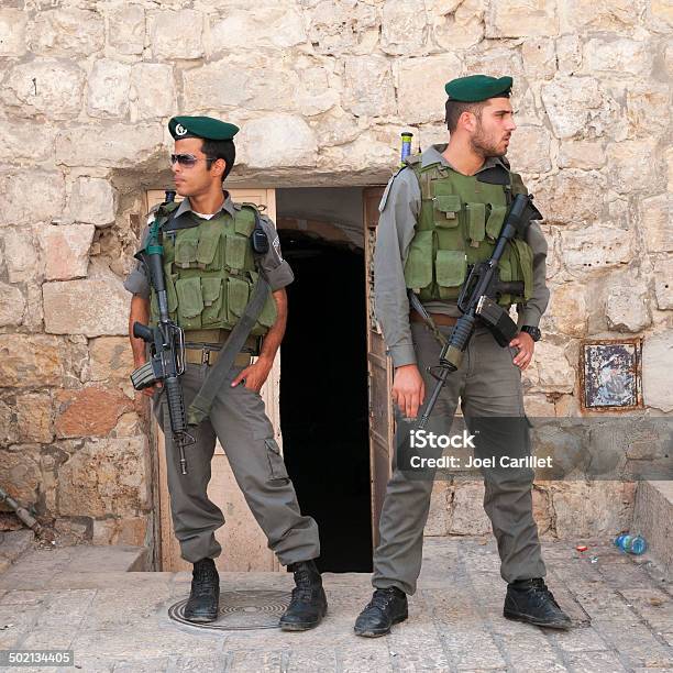 Israelische Grenze Polizei In Jerusalem Stockfoto und mehr Bilder von Erwachsene Person - Erwachsene Person, Fotografie, Gewehr