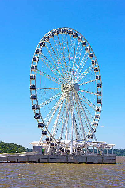 istock Ferris wheel on the water edge. 502136115