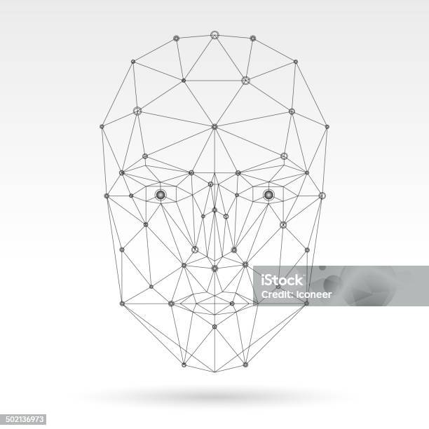 Gesicht Netzwerkillustration Grau Stock Vektor Art und mehr Bilder von Einzellinie - Einzellinie, In einer Reihe, Einheitlichkeit