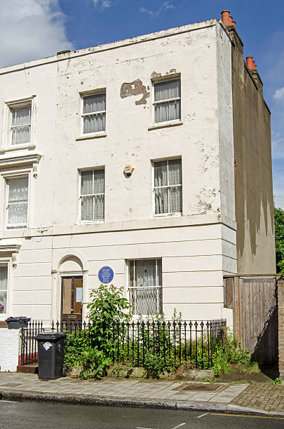 Vincent Van Gogh Home, Brixton London, UK - May 24, 2014: Historic home of the artist Vincent Van Gogh in Brixton, South London.  The artist lodged here between 1873 - 1874. vincent van gogh painter stock pictures, royalty-free photos & images