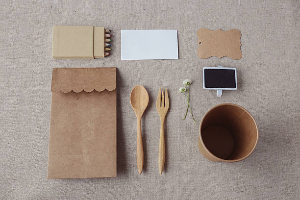 istock Identity branding mockup set, selective focus, vintage tone 502147946