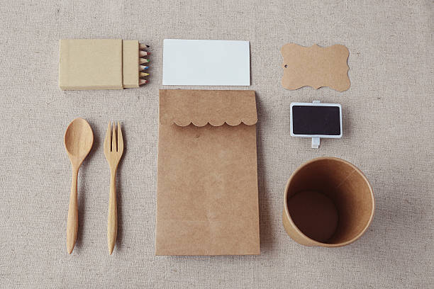 istock Identity branding mockup set, selective focus, vintage tone 502148136