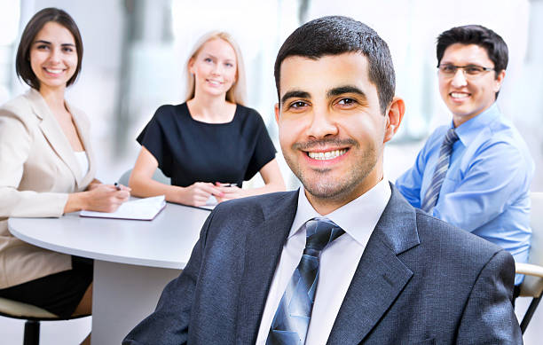 istock Business man with colleagues 502148138