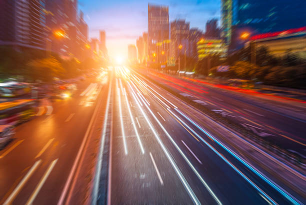 istock Urban highway traffic at night 502151222