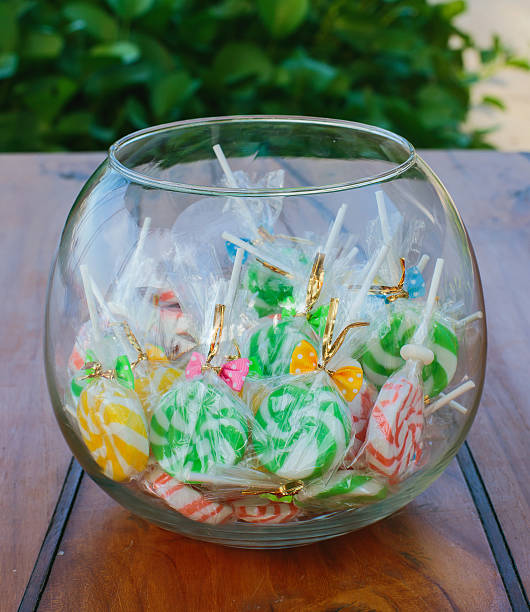 istock Colorful Lollipop Candy in glass jar 502154468