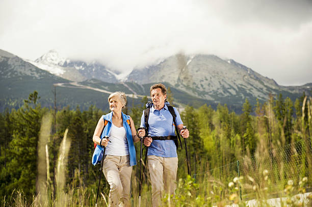 istock Senior couple hiking 502154723
