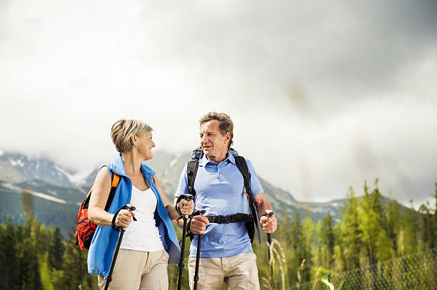 istock Senior couple hiking 502154727