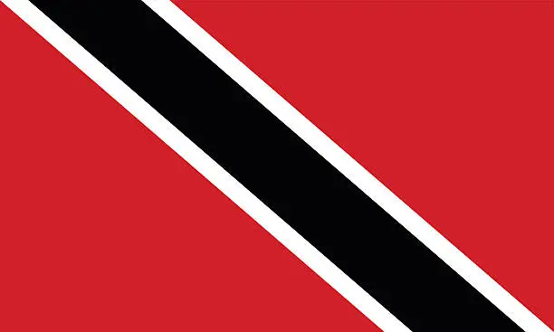 Vector illustration of Trinidad National Flag