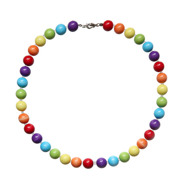 perlas de color. - necklace jewelry bead isolated fotografías e imágenes de stock