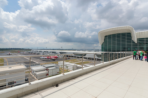 Sepang, Malaysia - May 31, 2014: A general view of Kuala Lumpur International Airport 2 (KLIA2) on May 31, 2014 in Sepang, Selangor, Malaysia. The 2nd terminal is catered for low cost airlines.