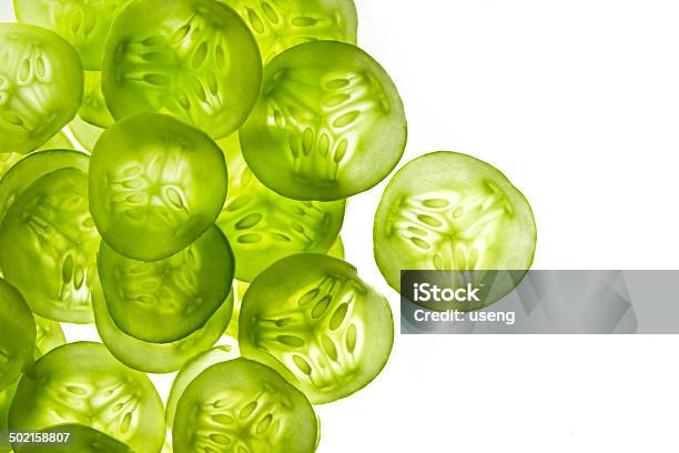 Cucumber Slices Stock Photo - Download Image Now - Cucumber, Slice of Food, Macrophotography
