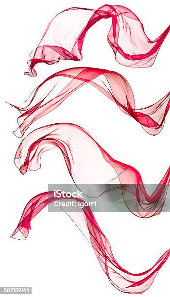 Red Scarf Isolated On White Stock Photo - Download Image Now - 2015, Bright, Clothing