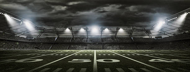 アメリカのサッカースタジアム - stadium american football stadium football field bleachers ストックフォトと画像