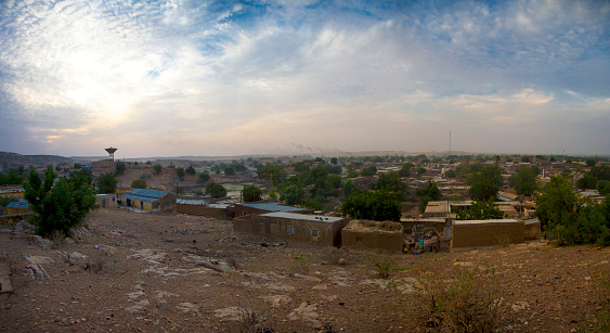 Panorama of the small sleepy town Bakel in Senegal