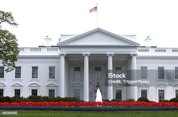 White House Stock Photo - Download Image Now - American Culture, American Flag, Architecture