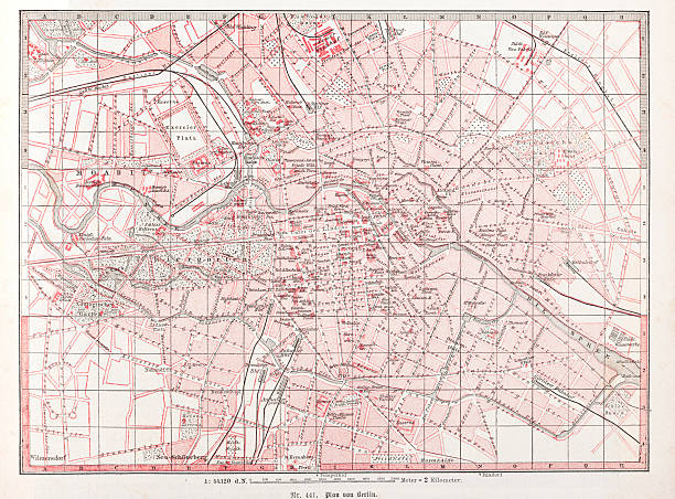 istock City Map of Berlin downtown Germany from 1870 502161397