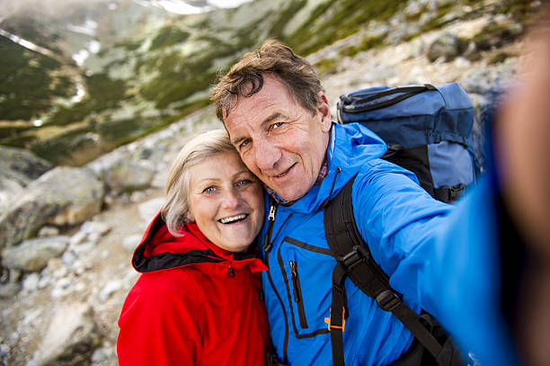 istock Senior couple hiking 502161907