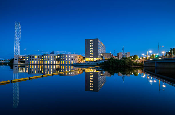 istock Rideau river, old city hall as clear summer evening approaches. 502163728