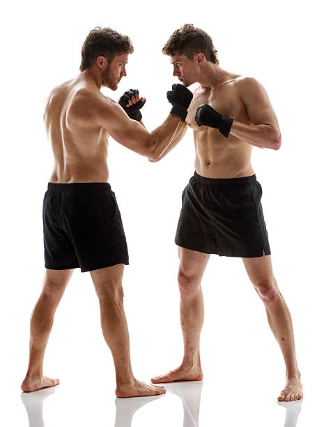 istock Mixed martial arts fighters fighting 502178040