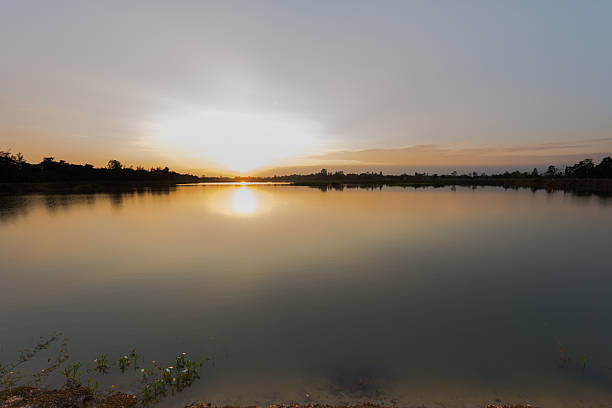 istock Sunset at the calm lake 502179136