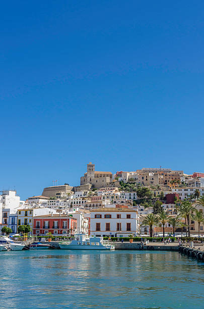 ibiza harbour - ibiza town stock-fotos und bilder