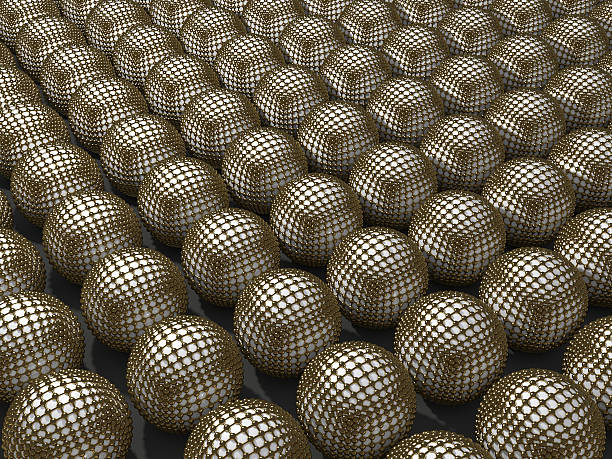 Self-assembled mono layers of gold nanocages stock photo