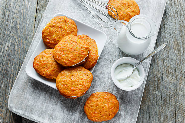 cream filled carrot cake cookies sandwich