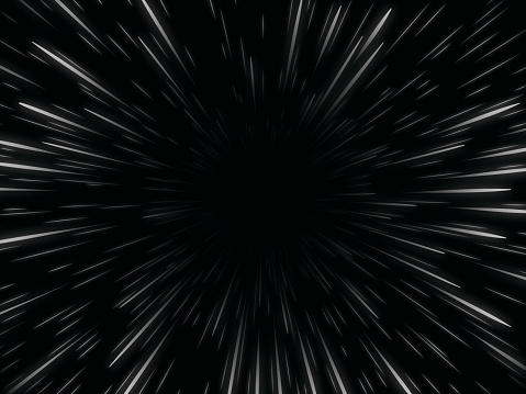 Star warp moving through space concept background. EPS 10 file. Transparency effects used on highlight elements.