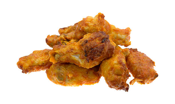 istock Serving of chicken wings on a white background 502190618