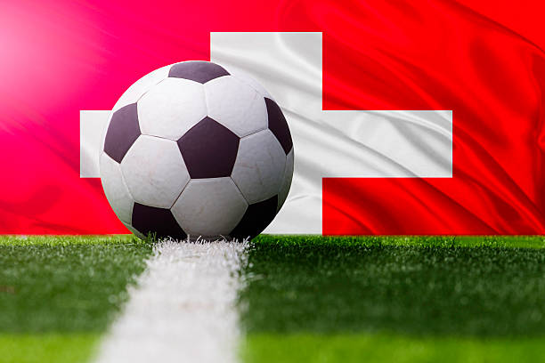 istock soccer ball against Switzerland flag 502191066
