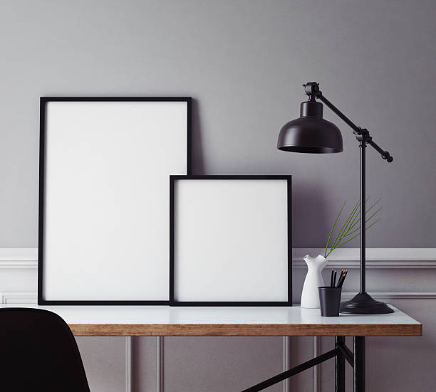 istock mock up poster frames in hipster interior background 502192702