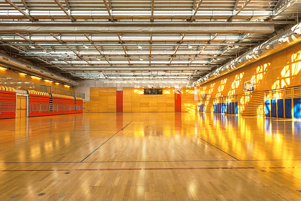 istock Big Sports Hall with Metal Roof 502196609