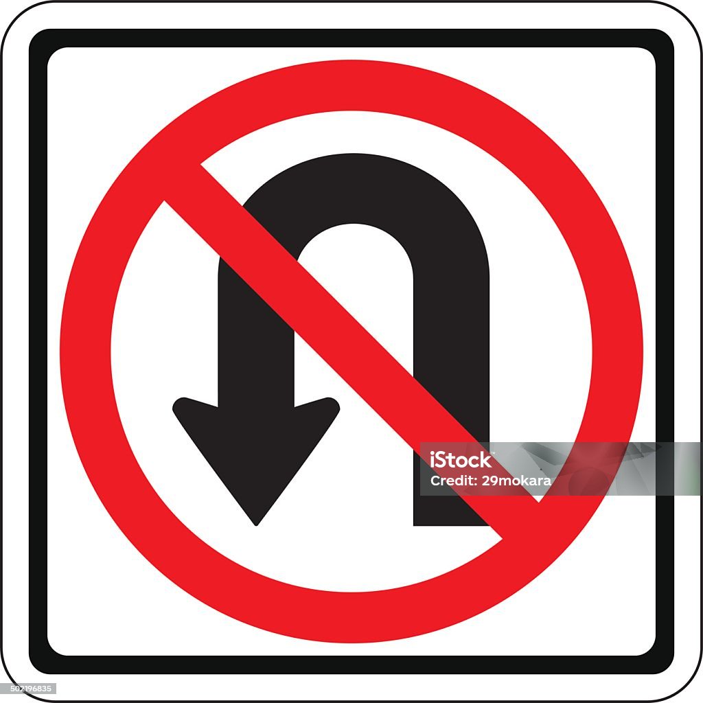 Do Not Revert Sign Warning Traffic Sign Do Not Return Left Stock Illustration - Download ...