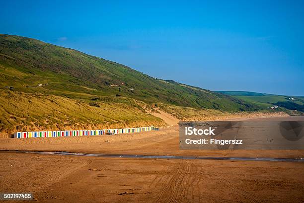 Stunning Evening Sunlight On Woolacombe Beach Stock Photo - Download Image Now - Woolacombe, Beach, Bay of Water